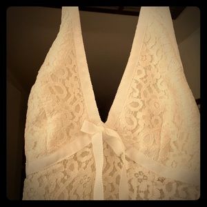 Watters Ivory wedding gown with lace detail